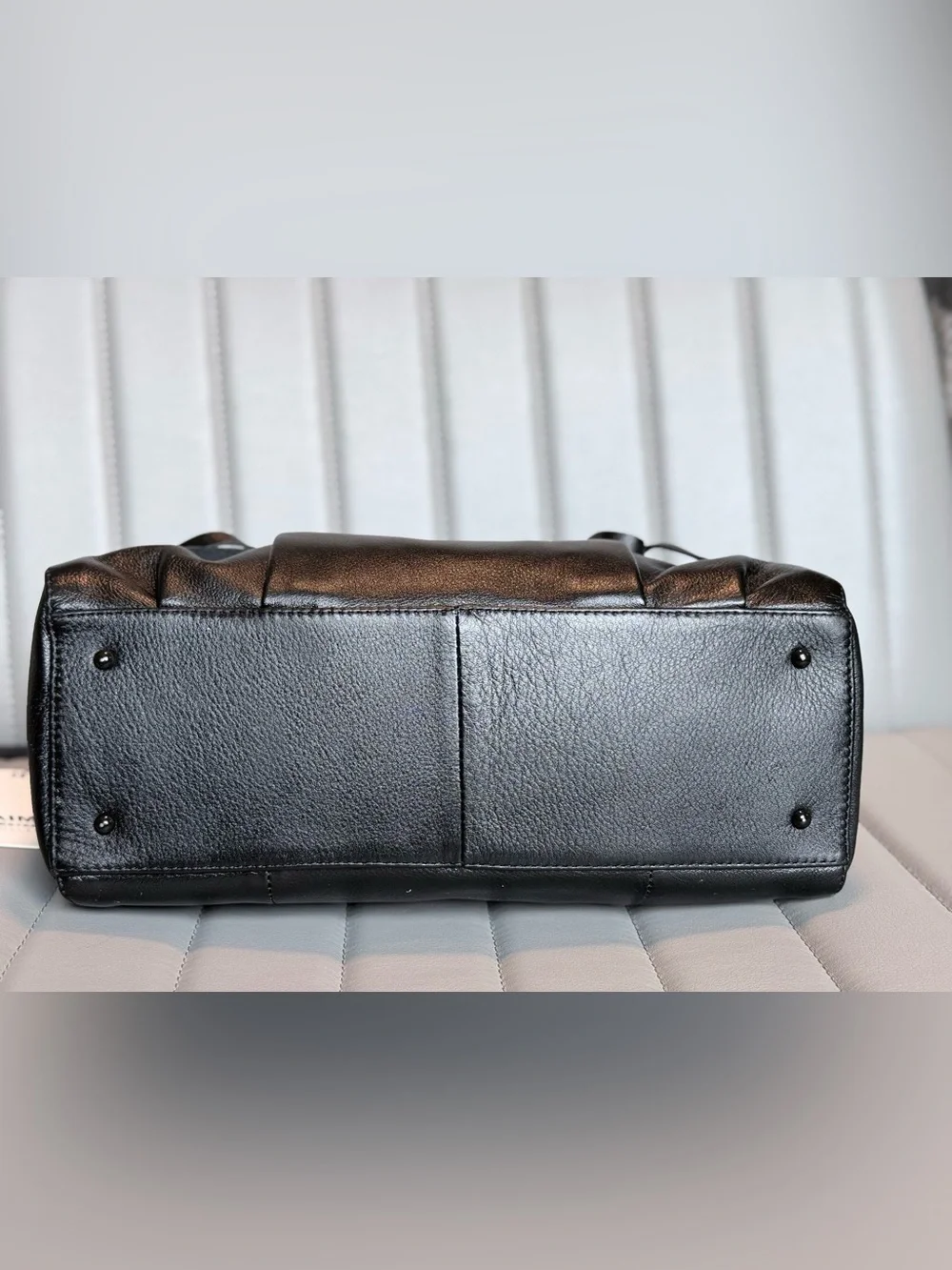 Aimee Kestenberg 3 Way Black Leather Satchel Crossbody & Shoulder Bag